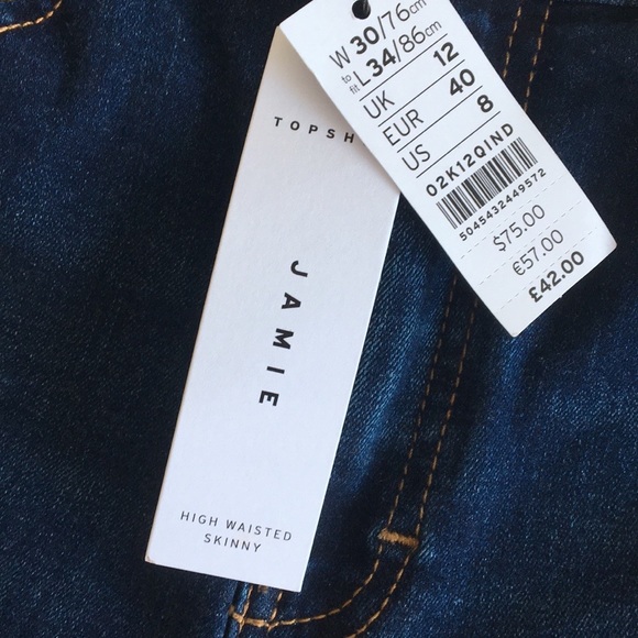 SOLD- Top shop NWT jeans - Picture 4 of 5